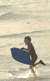 body board at the bay